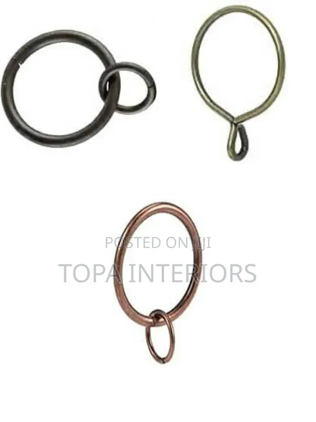 Drapery Curtain Rings - Black - 1