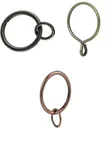 Drapery Curtain Rings - Black - 1