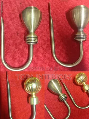 Metallic Curtain Tiebacks Wall Mounted Holders (Pair)
