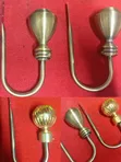 Metallic Curtain Tiebacks Wall Mounted Holders (Pair) - 1