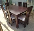 Modern Mahogany Dining Set - 6 Seater - 1
