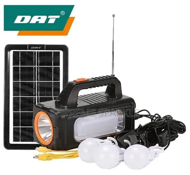DAT Solar Lighting System AT-9013 with FM Radio & USB Charger - 1
