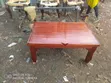 Warm Cherry Solid Wood Coffee Table with Sculpted Edge - 1