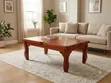 Warm Cherry Solid Wood Coffee Table with Sculpted Edge - 3