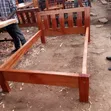Classic Warm-Tone Handcrafted 5ft x 6ft Solid Wood Bed Frame - 1