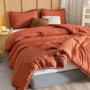 Pom-Pom Laced Design Duvet Cover Set