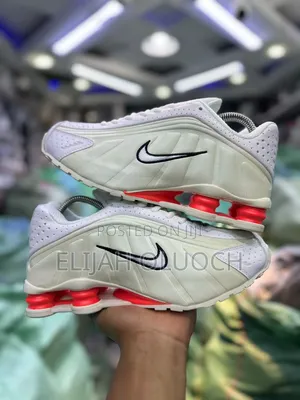 Nike Shox R4 White Phantom Leather Sneakers
