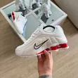 Nike Shox R4 White Phantom Leather Sneakers - 2