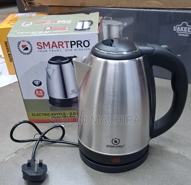 Smartpro 2L Stainless Steel Cordless Electric Kettle - 1