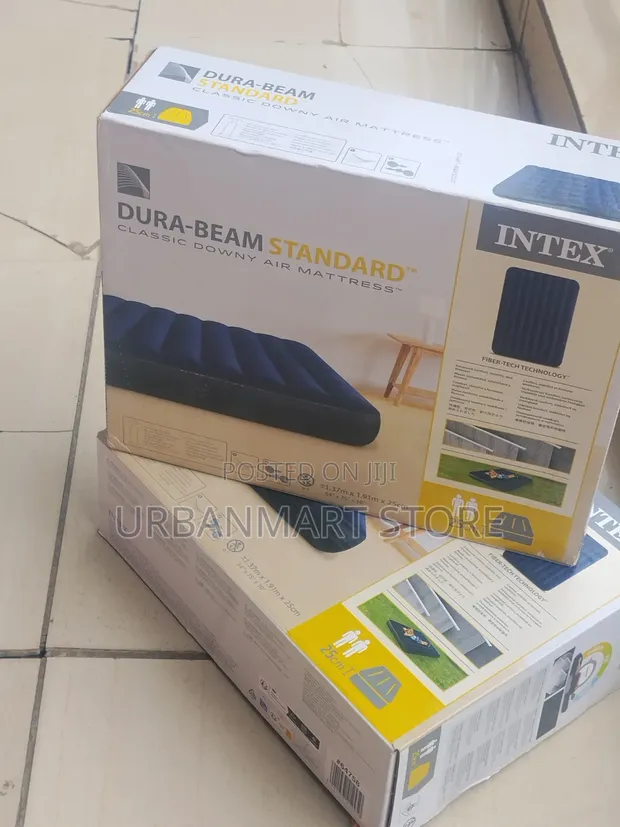 Brand New Intex Air Bed 5x6 ft with Free Electric Pump - 1
