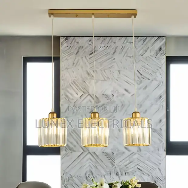 3-Head Pendant Light Chandelier for Living Room - 1