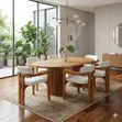 Modern Oval Dining Table with Curved Chairs (6 Seater) - 2