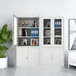 Gray Half Glass Filling Cabinet - 3
