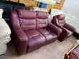 Ex-UK Electric Recliner Leather Sofa - 1