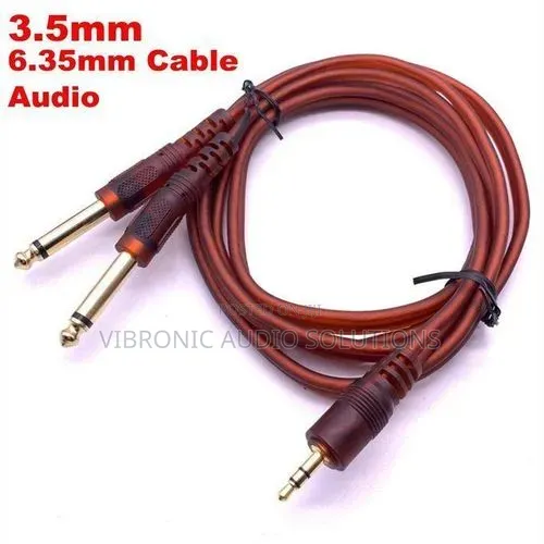 3.5mm Stereo to Dual 6.35mm Mono Audio Cable - 1.5m - 1