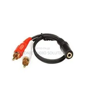 3.5mm to 2 RCA Audio Cable - 3 Meter Gold-Plated