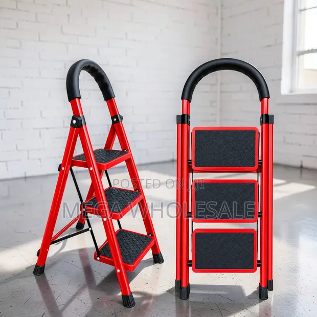 2, 3, 4, 5 Step Folding Ladder - Durable Frame - 1