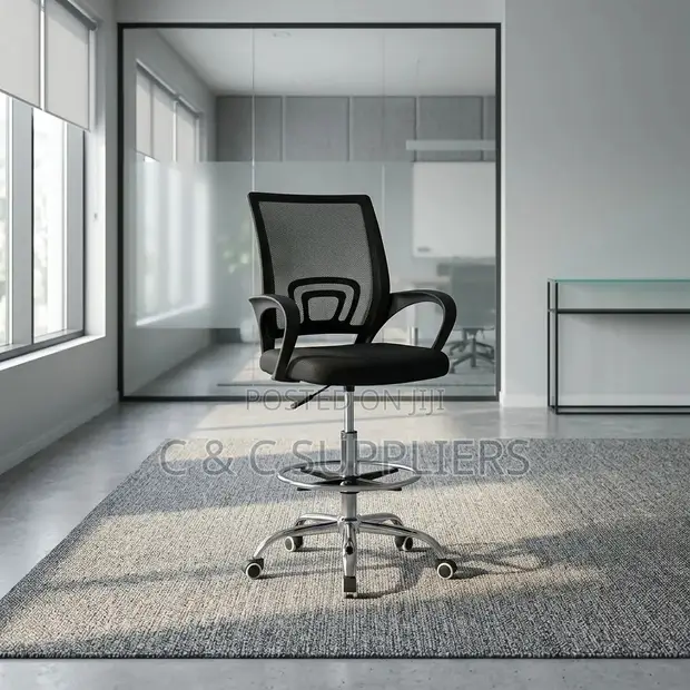Height Adjustable Clerical Cashier Chair - 1