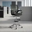 Height Adjustable Clerical Cashier Chair - 5