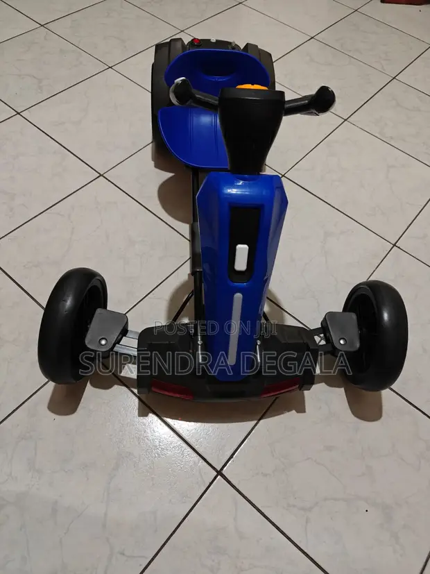 Gari la Watoto la Umeme - Bluu, Betri ya 12V - 1