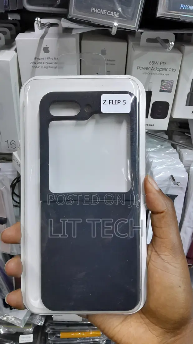 Liquid Silicone Case for Samsung Z Flip 5 - Black - 1