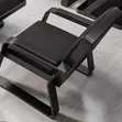 5-Seater Executive Reception Sofa - Black Leather - 3