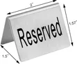 Stainless Steel Tent Reserved Sign - 2