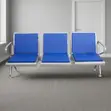 3-Seater Blue Heavy Duty Waiting Bench - 1