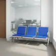 3-Seater Blue Heavy Duty Waiting Bench - 2