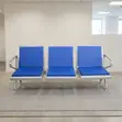 3-Seater Blue Heavy Duty Waiting Bench - 3