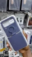 Samsung Galaxy Z Flip 4 Silicone Cover with Ring - Blue - 4