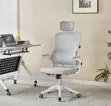 Adjustable White Staff Desk Chair - 4