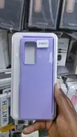 Samsung Galaxy Z Fold 2 Case - Slim Liquid Silicone, Purple - 1