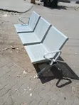 Unpadded 3-Link Heavy-Duty Office Bench - 2