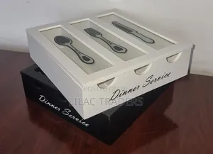 3-Compartment Cutlery Organizer Box - 26x24x7cm