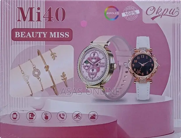 Okpu MI40 Ultra Smartwatch 4-in-1 Combo Kit - Brand New - 1