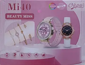 Okpu MI40 Ultra Smartwatch 4-in-1 Combo Kit - Brand New