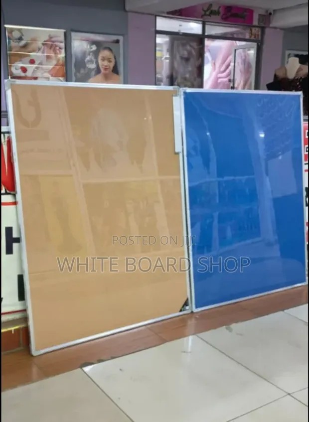 Ubao wa Matangazo Wenye Pandi Mbili - 120cm x 90cm - 1