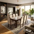 Luxury Marble-Top Formal Dining Set (8-Seater) - 1