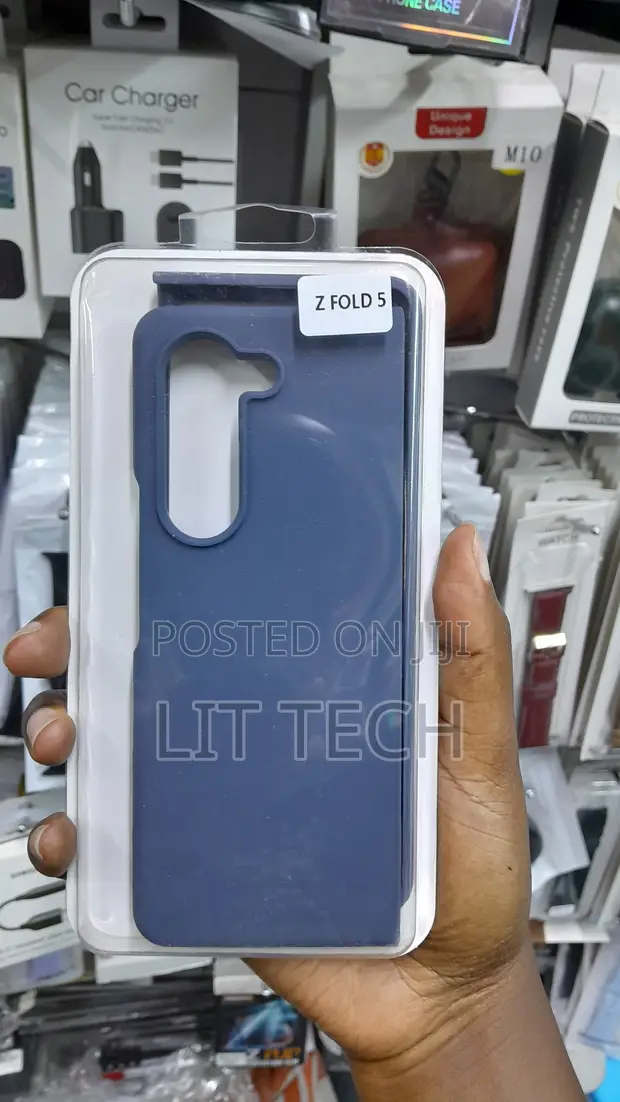 Elastomeric Silicone Cover for Samsung Z Fold 5 - Blue - 1