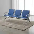 3-Link Padded Blue Reception Bench - Brand New - 5
