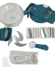 2-in-1 Manual Food Processor, Chopper & Grater with Peeler - 1