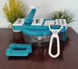 2-in-1 Manual Food Processor, Chopper & Grater with Peeler - 4