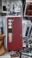 Samsung Galaxy Z Fold 6 Leather Case with Kickstand - Red - 1