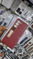 Samsung Galaxy Z Fold 6 Leather Case with Kickstand - Red - 2