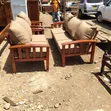 Pure Mahogany Slatted Sofa Set (3+2 Seater) - 1
