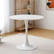 Marble Round Eames Style Dining Table - 1