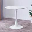Marble Round Eames Style Dining Table - 2