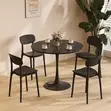 Marble Round Eames Style Dining Table - 3