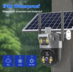 Kamera ya Usalama ya Dual-Lens 4MP 4G LTE Solar PTZ